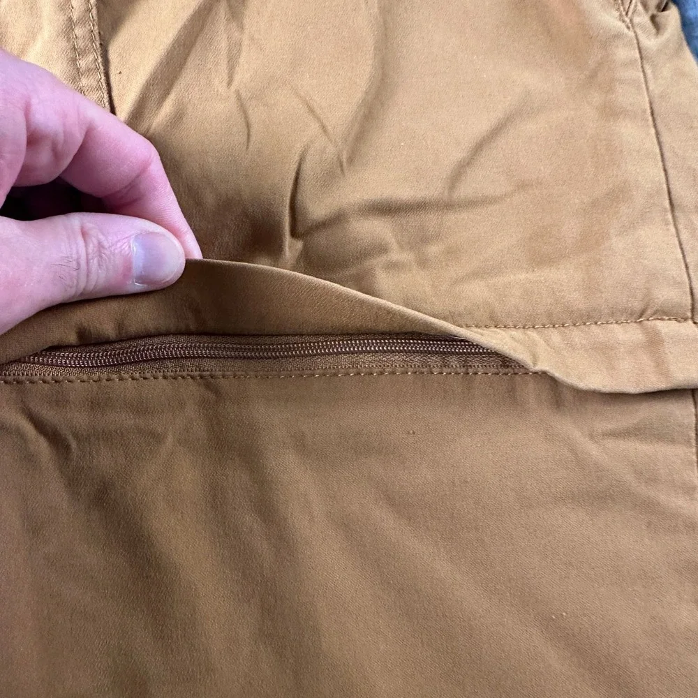 Prana Convertible Cargo Pants Mens 30x32 Mustard Zip Off Lightweight Nylon - Picture 3 of 15
